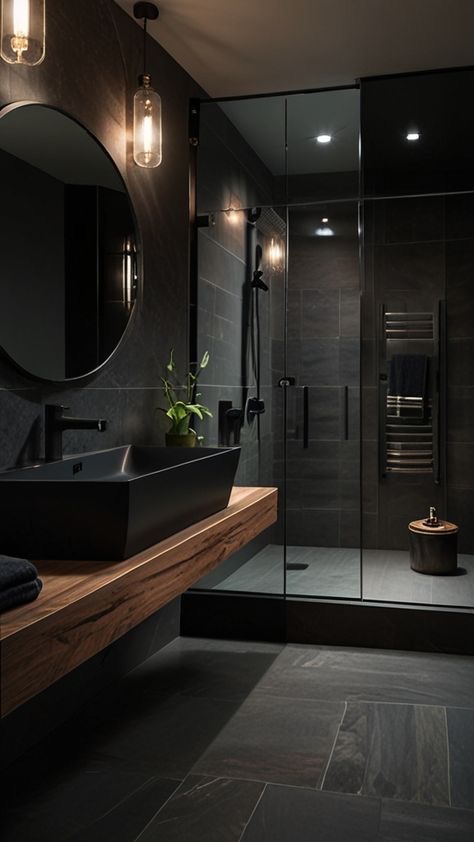 Palm Jumeirah Dark Bathroom Renovation