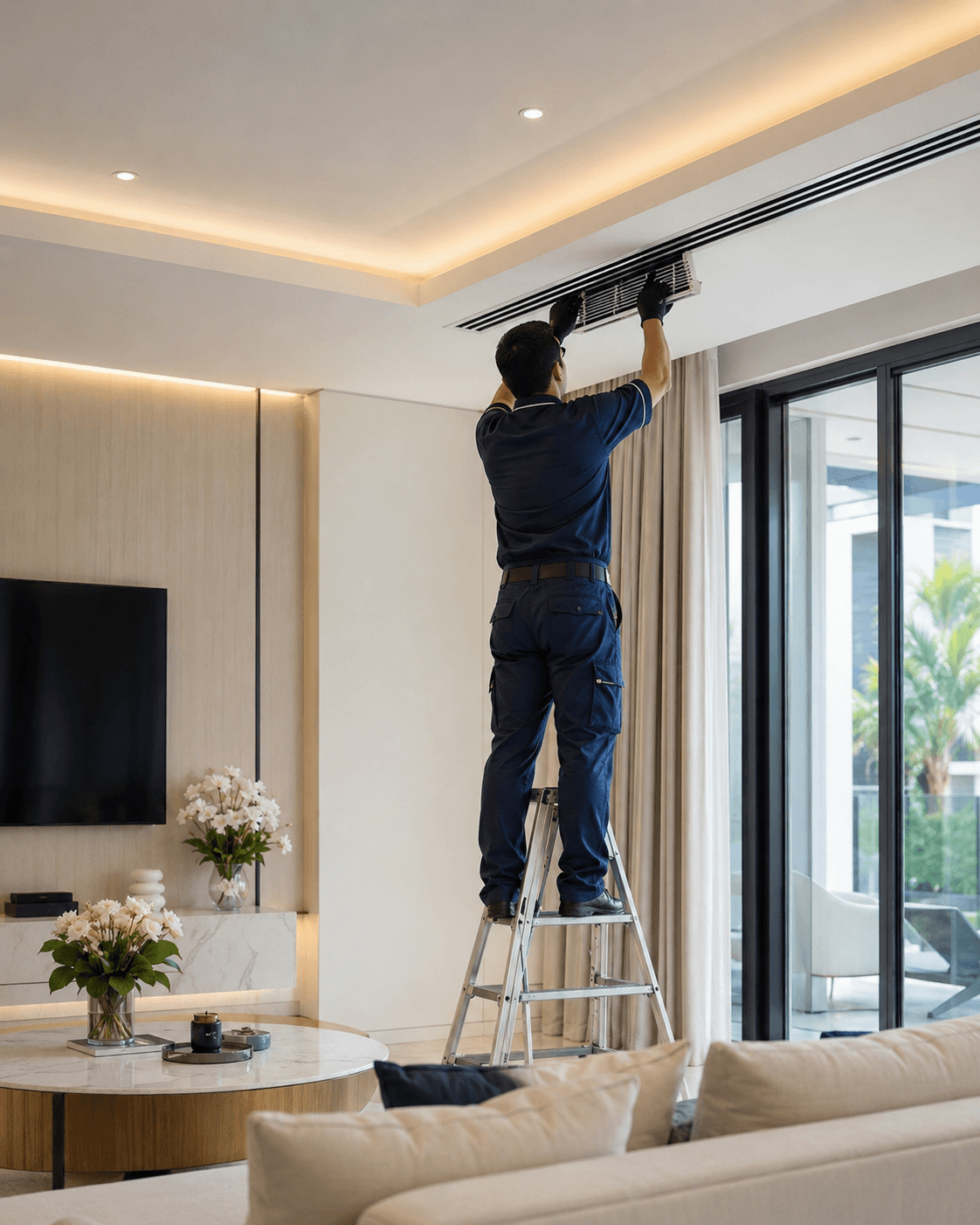 Palm Jumeirah Villa AC Vent Installation